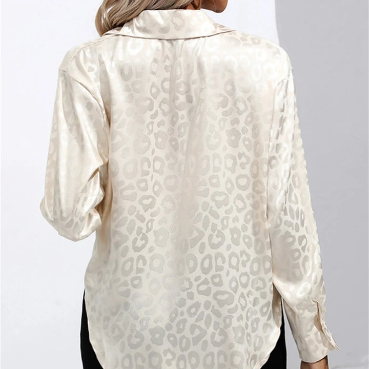 Leanna Leopard Satin Blouse