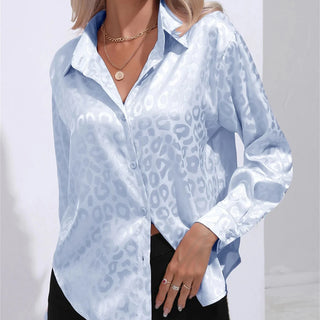Leanna Leopard Satin Blouse