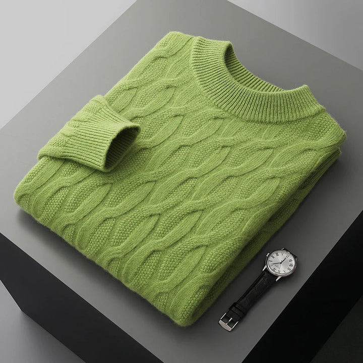Galway Cable Knit Wool Sweater
