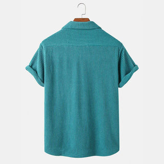 Riviera Waffle Knit Button-Up Shirt