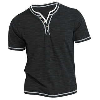 Vintage Wash Short Sleeve Henley