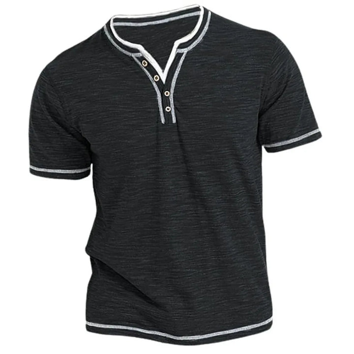 Vintage Wash Short Sleeve Henley