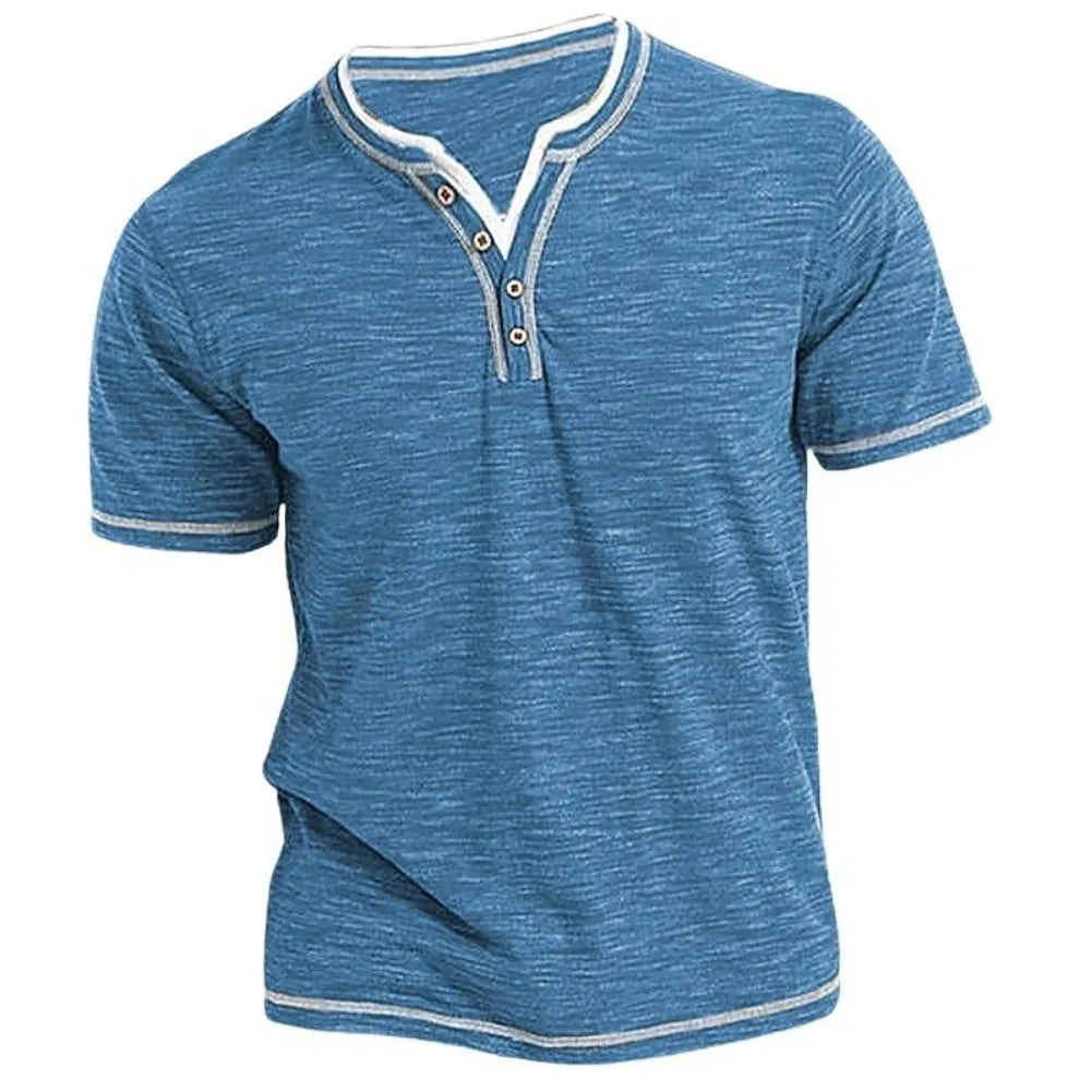 Vintage Wash Short Sleeve Henley
