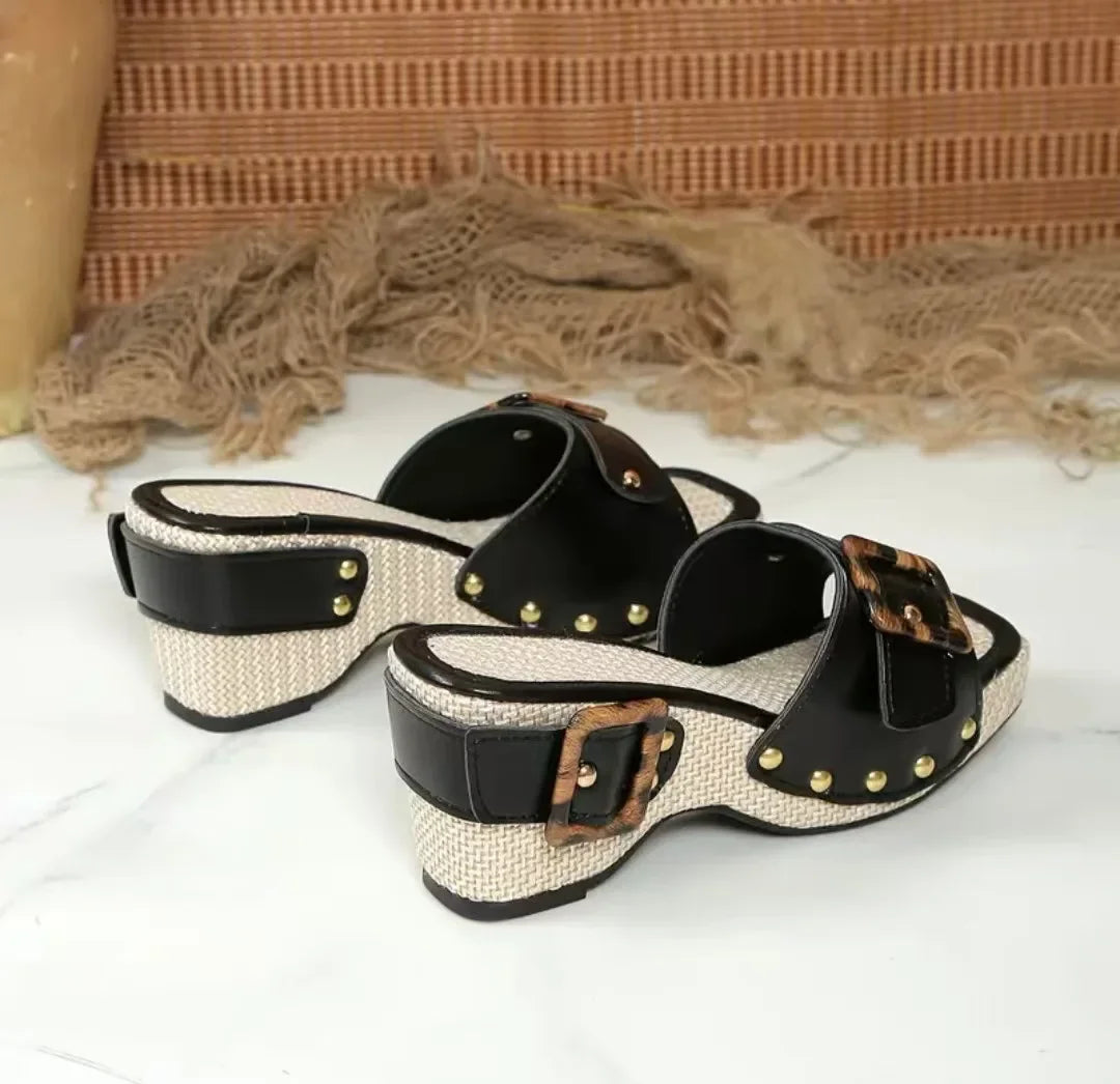 Stassi Studded Platform Mule