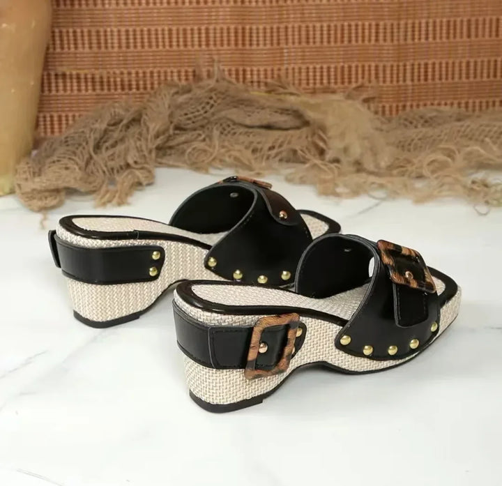 Stassi Studded Platform Mule