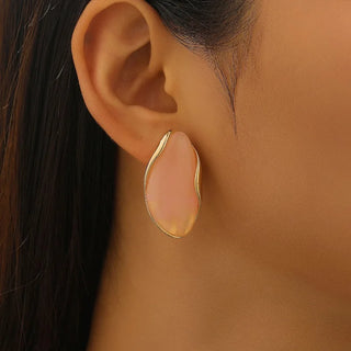Contour Cabochon Gemstone Earrings
