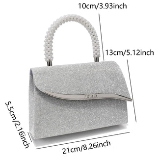 Ava Sequin Pearl Clutch