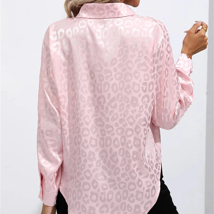 Leanna Leopard Satin Blouse