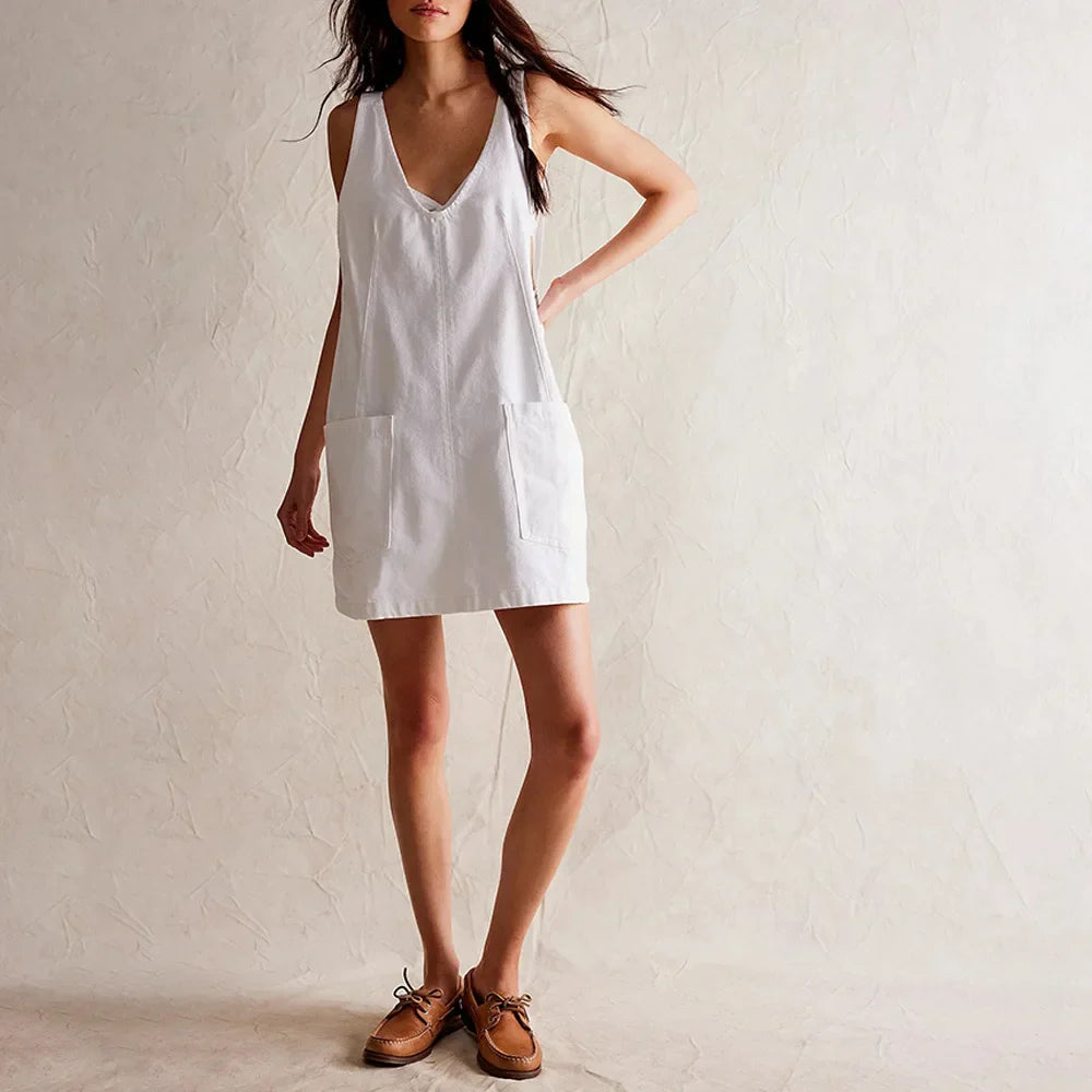 Amara Denim Overall Dress