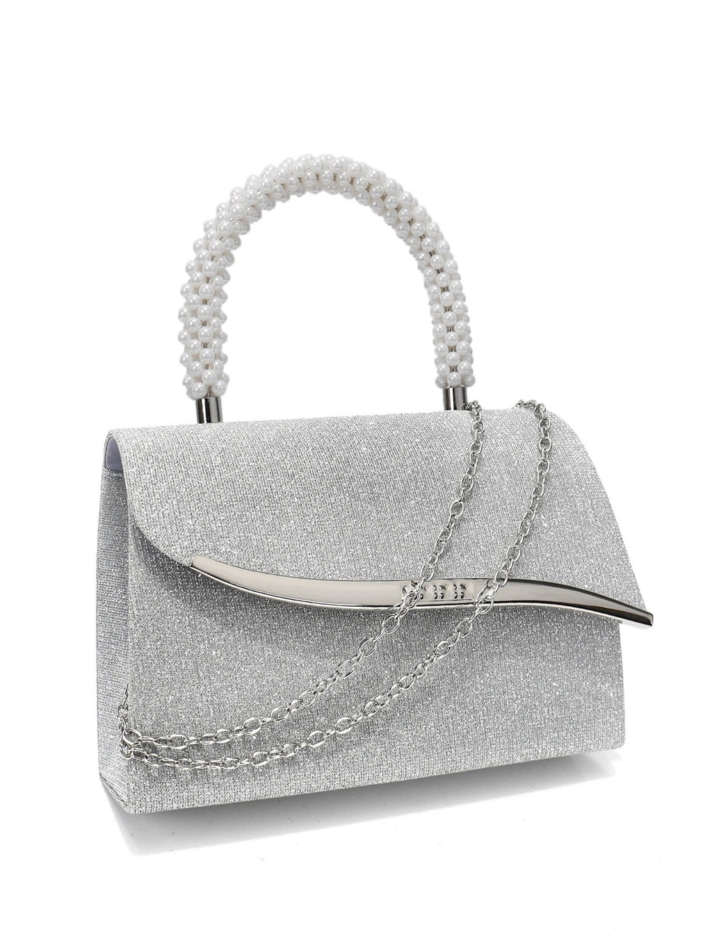 Ava Sequin Pearl Clutch