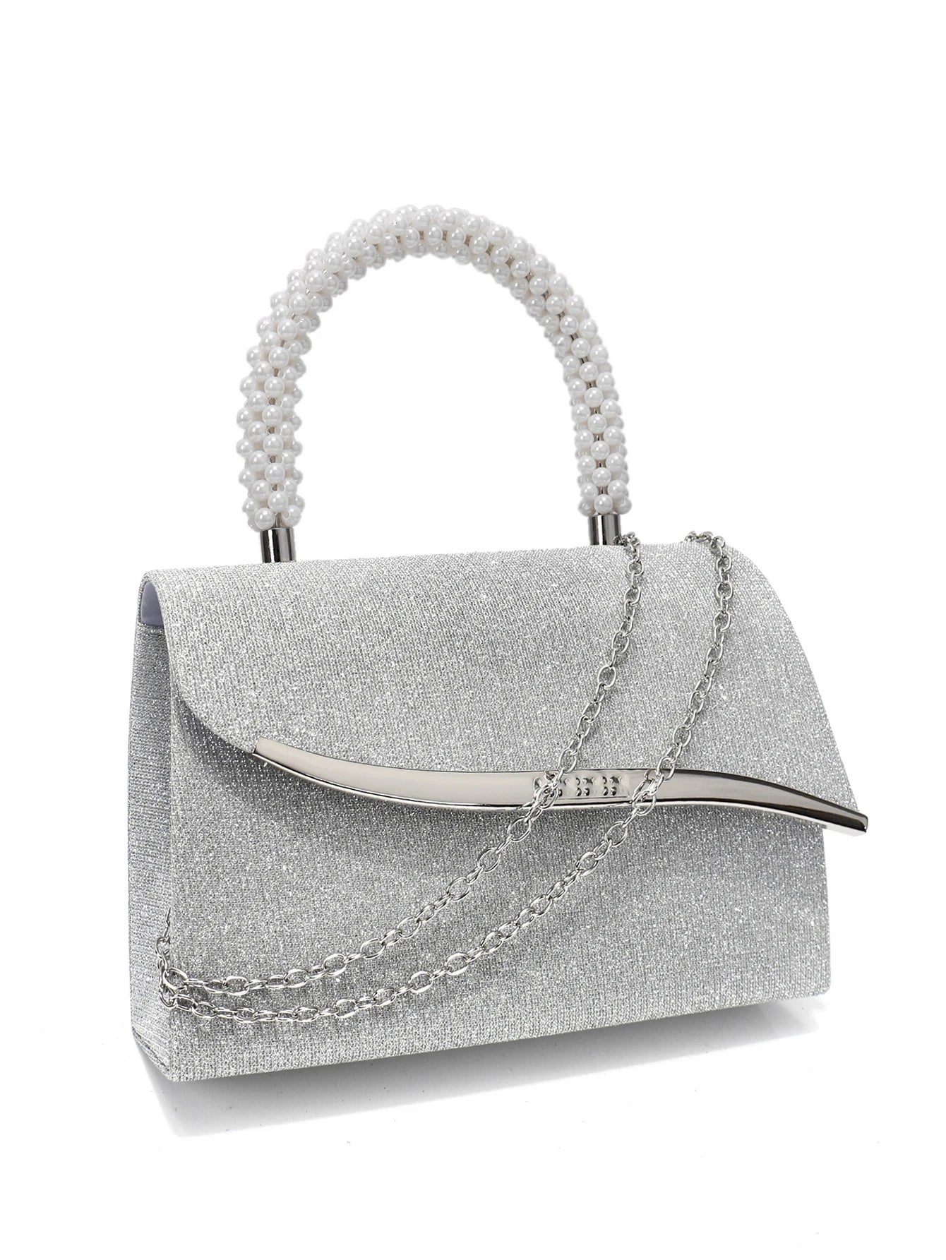 Ava Sequin Pearl Clutch