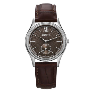 Berny Classic Leather Strap Watch, 38mm
