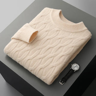 Galway Cable Knit Wool Sweater
