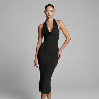 Elena Cowl Neck Midi Dress