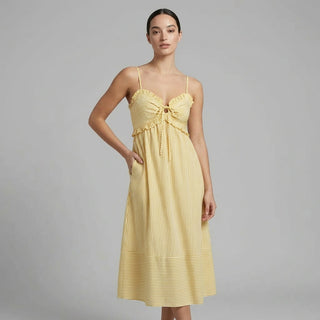 Isabella Tie-Front Midi Dress