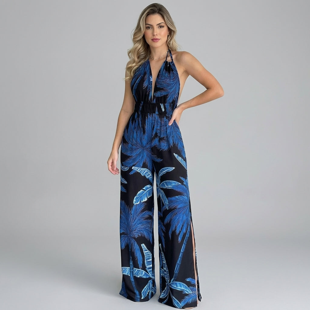 Estella Halter Slit Maxi Dress