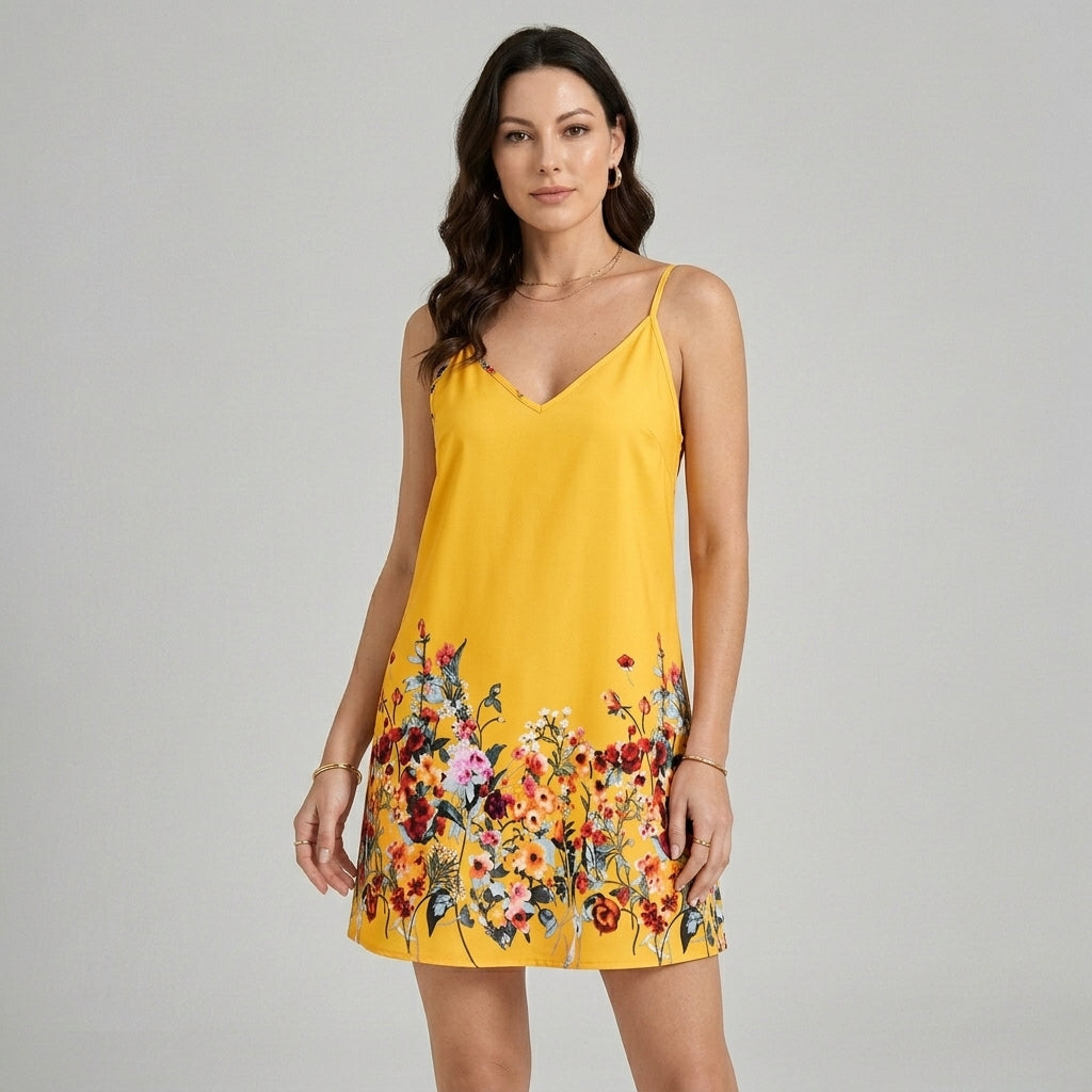Maya Tropical Print Mini Dress