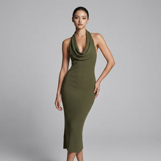 Elena Cowl Neck Midi Dress