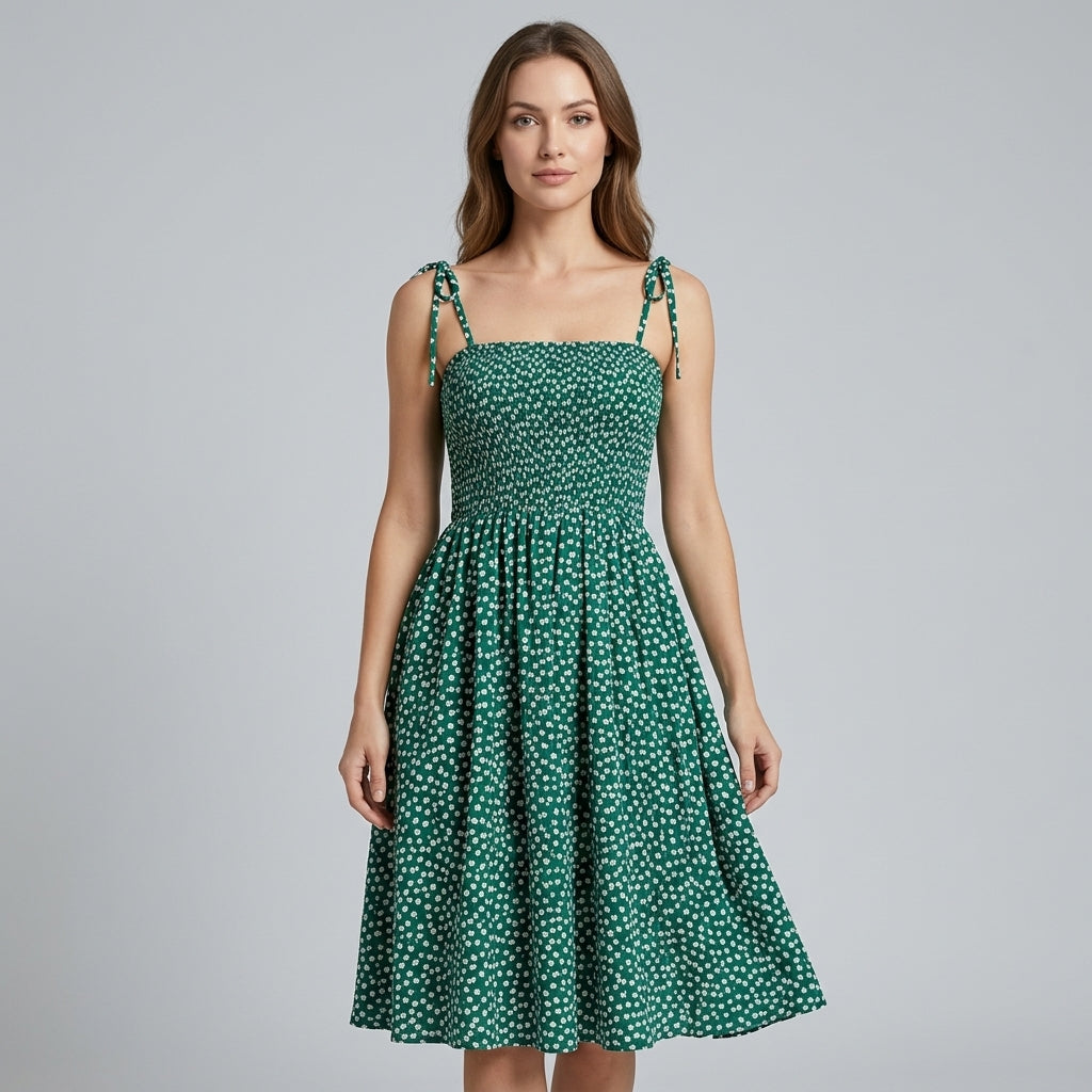 Clara Smocked Mini Dress