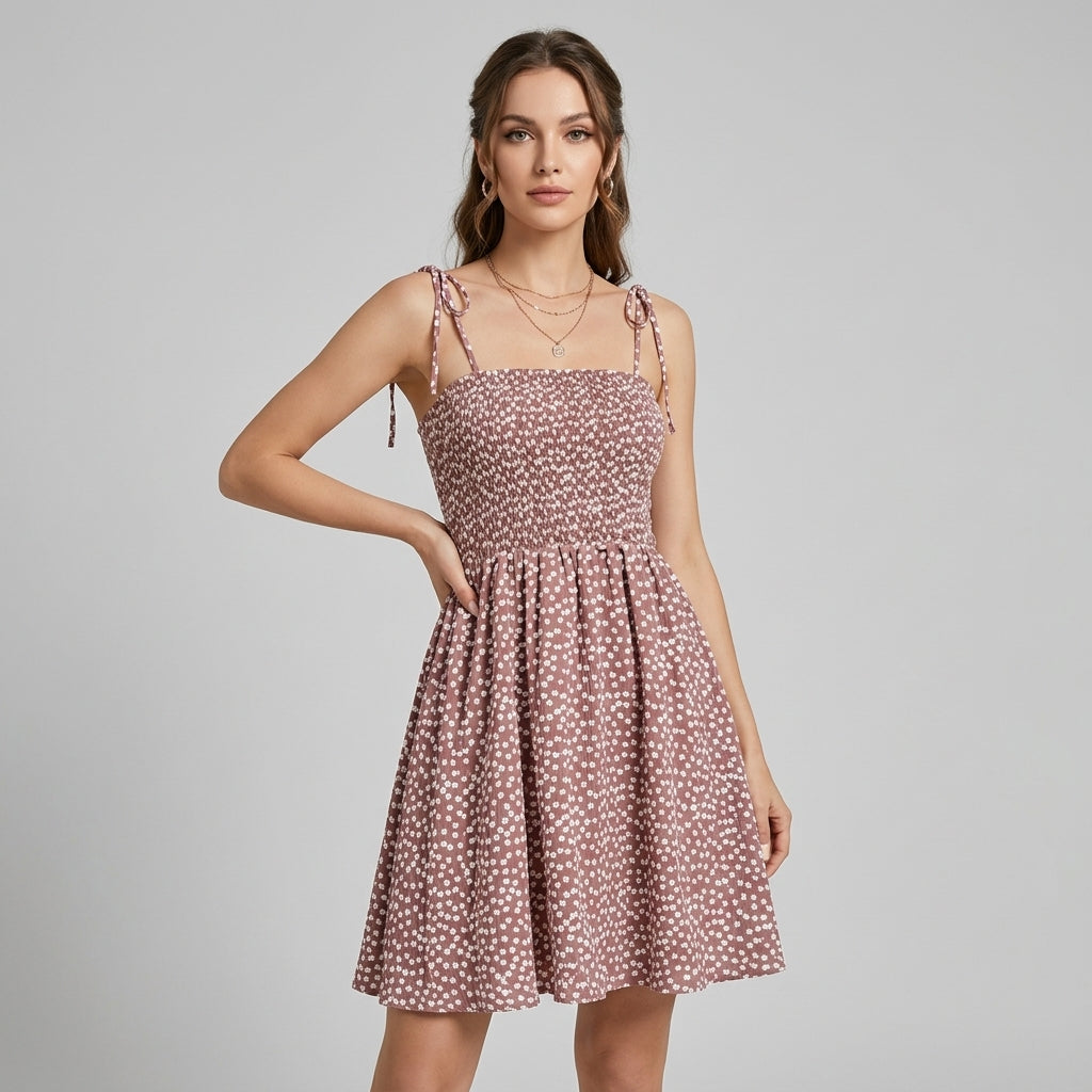 Clara Smocked Mini Dress