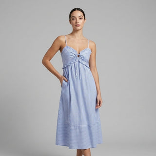 Isabella Tie-Front Midi Dress