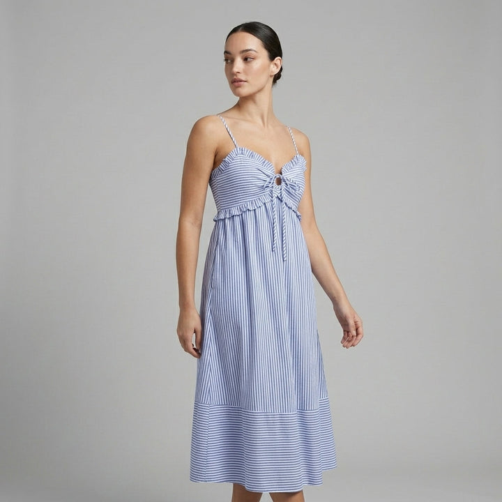 Isabella Tie-Front Midi Dress