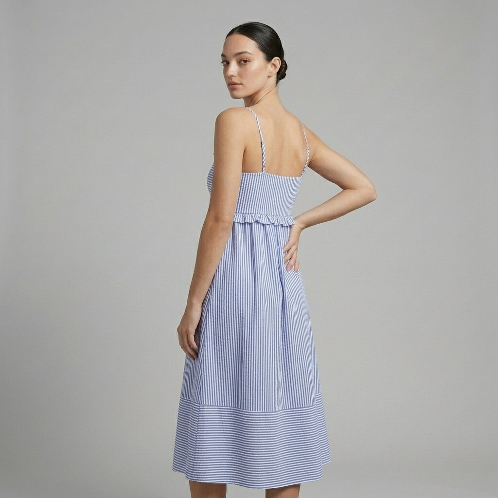 Isabella Tie-Front Midi Dress