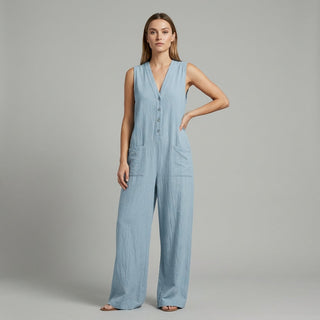 Sienna Buttoned Wide-Leg Jumpsuit