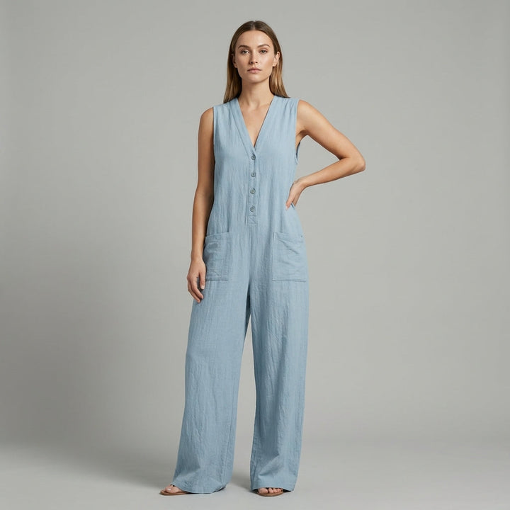 Sienna Buttoned Wide-Leg Jumpsuit