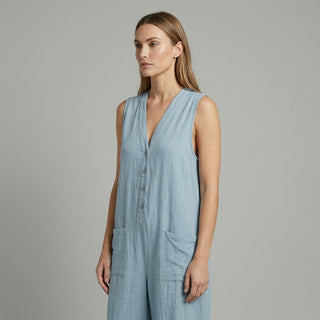 Sienna Buttoned Wide-Leg Jumpsuit