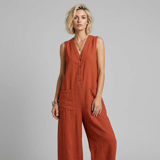 Sienna Buttoned Wide-Leg Jumpsuit