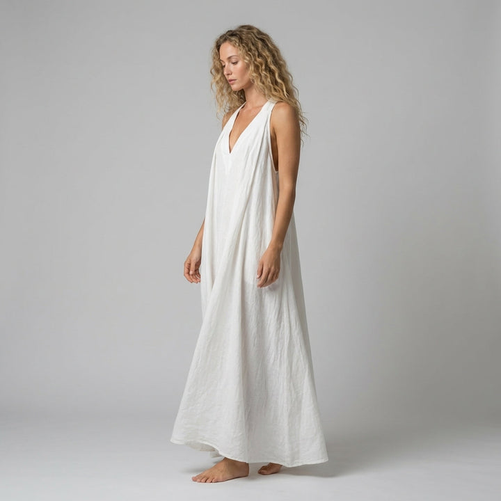 Nora Crinkle Halter Maxi Dress