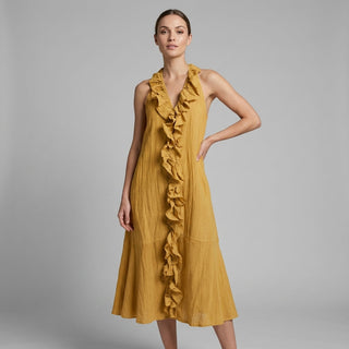 Isla Cascading Ruffle Midi Dress