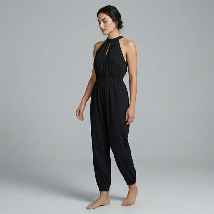 Esme Halter Smocked Jumpsuit