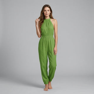 Esme Halter Smocked Jumpsuit