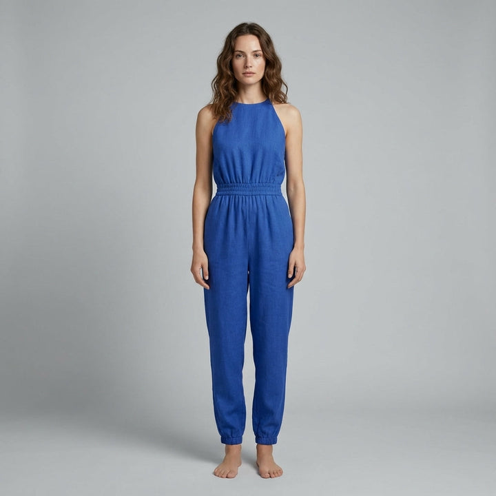 Esme Halter Smocked Jumpsuit