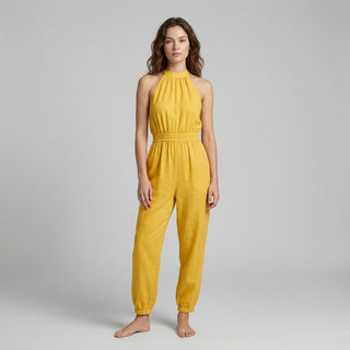 Esme Halter Smocked Jumpsuit