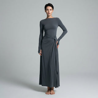 Seraphina Knotted Draped Maxi Dress