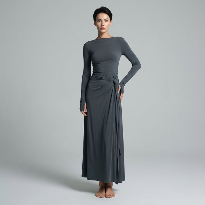 Seraphina Knotted Draped Maxi Dress