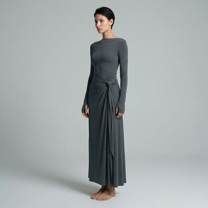Seraphina Knotted Draped Maxi Dress