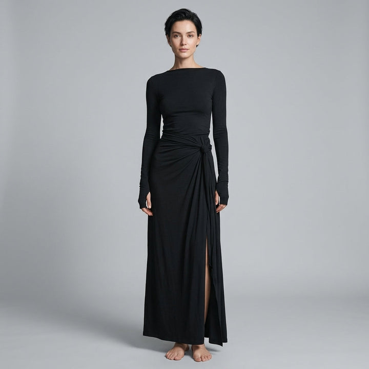 Seraphina Knotted Draped Maxi Dress