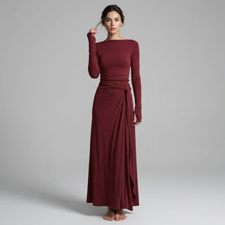 Seraphina Knotted Draped Maxi Dress