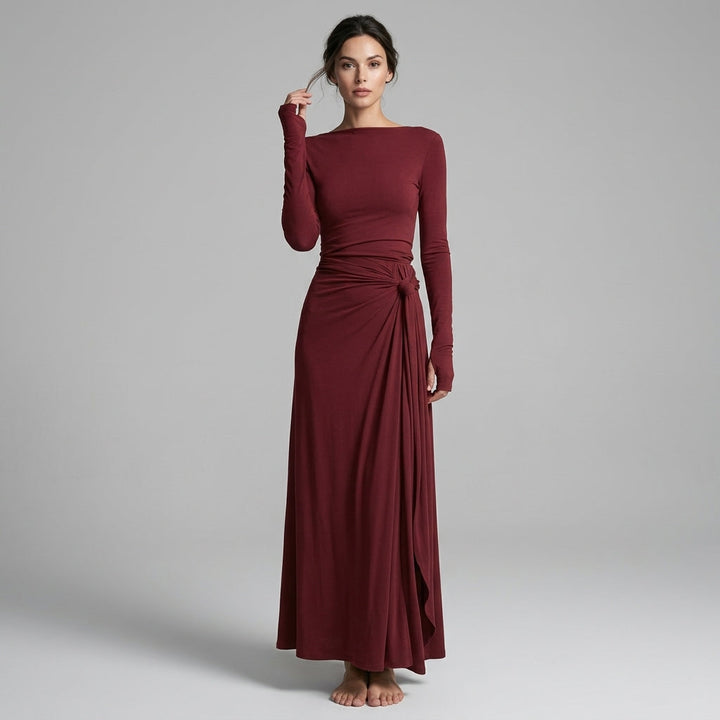 Seraphina Knotted Draped Maxi Dress