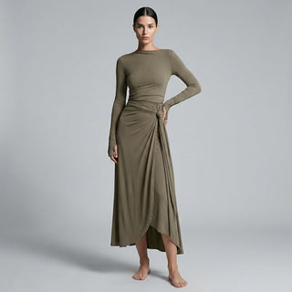 Seraphina Knotted Draped Maxi Dress
