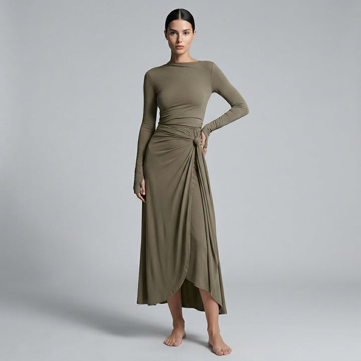 Seraphina Knotted Draped Maxi Dress