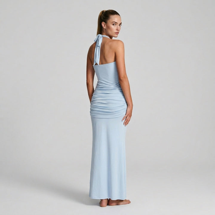 Vera Halter Knot Maxi Dress