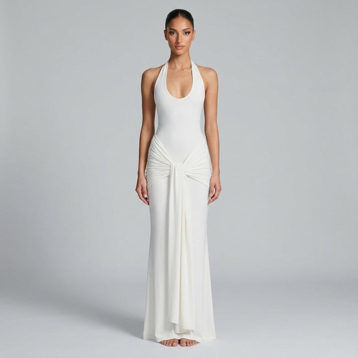 Vera Halter Knot Maxi Dress