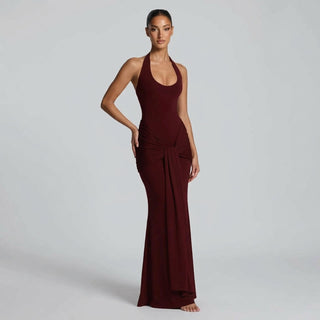 Vera Halter Knot Maxi Dress