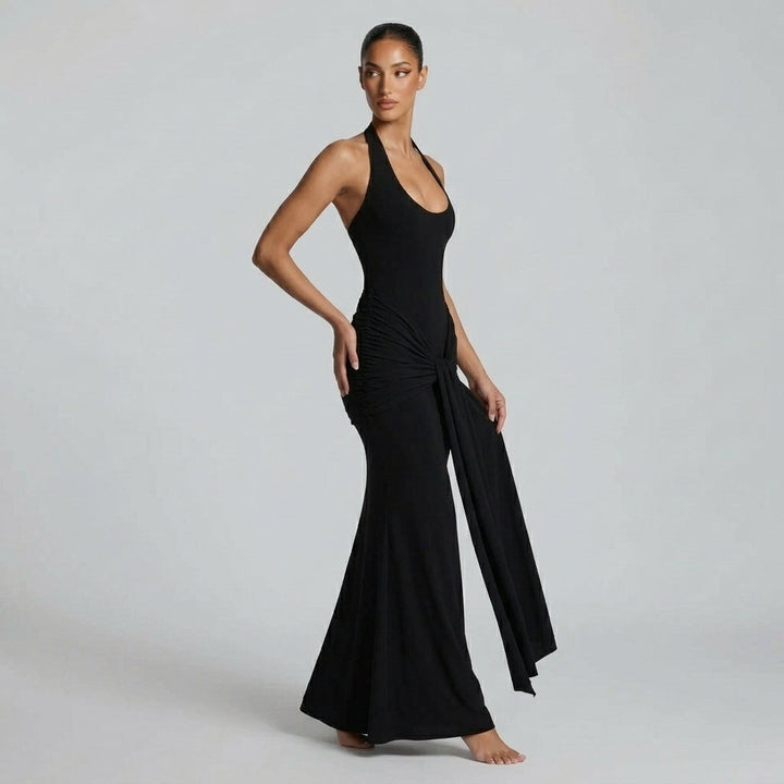 Vera Halter Knot Maxi Dress