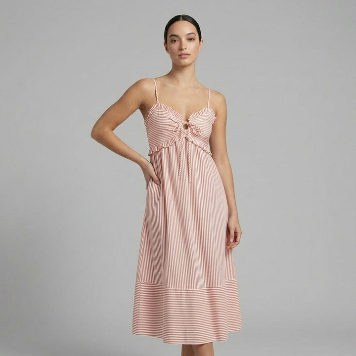 Isabella Tie-Front Midi Dress